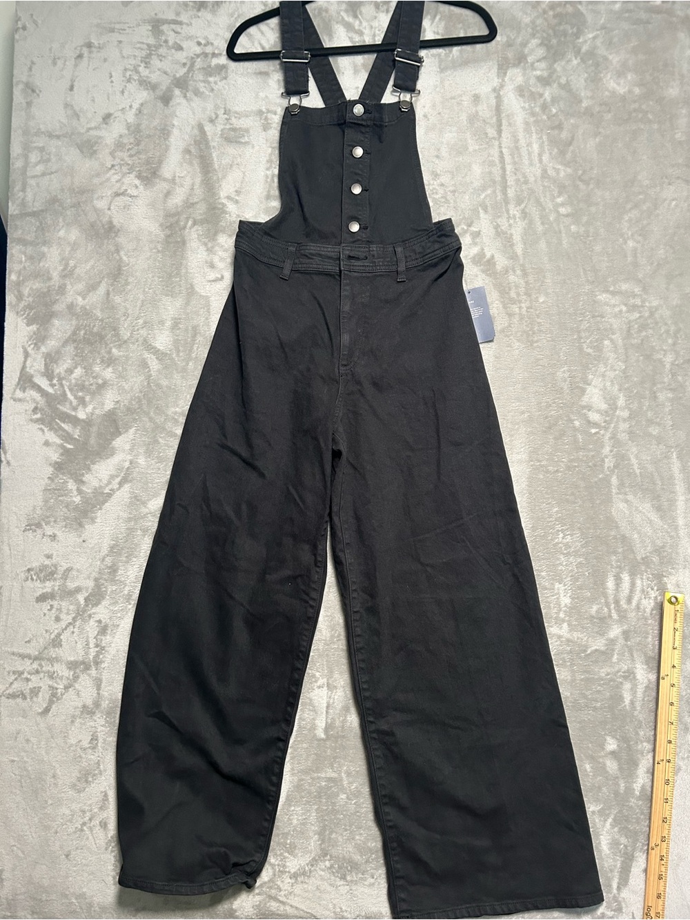 Universal Thread Wide Leg Denim Overalls Women’s 6 Black